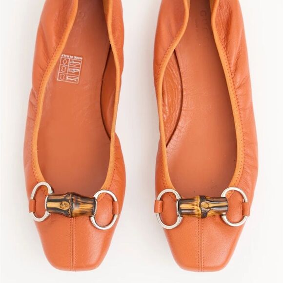 Gucci Leather Bamboo Horsebit Ballet Flat - Picture 1 of 11